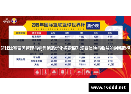 篮球比赛票务管理与销售策略优化探索提升观赛体验与收益的创新路径